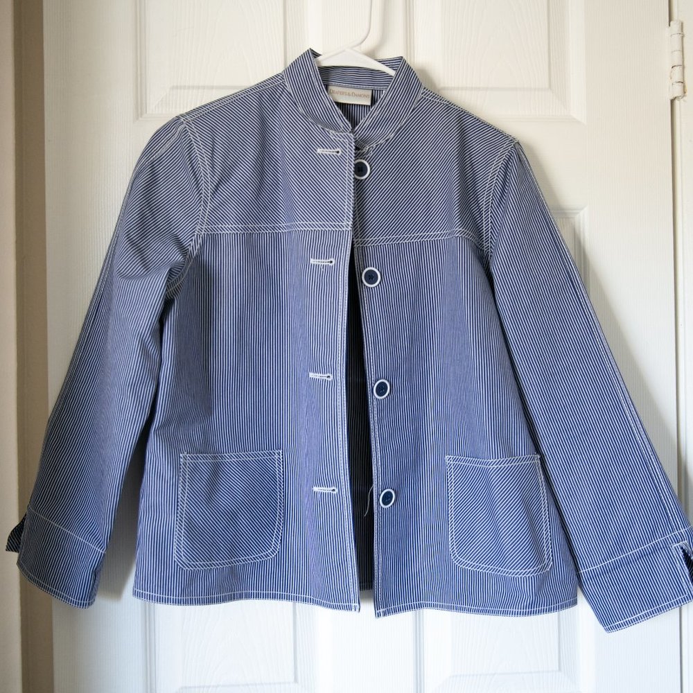 Vintage Blue Pinstripe Jacket